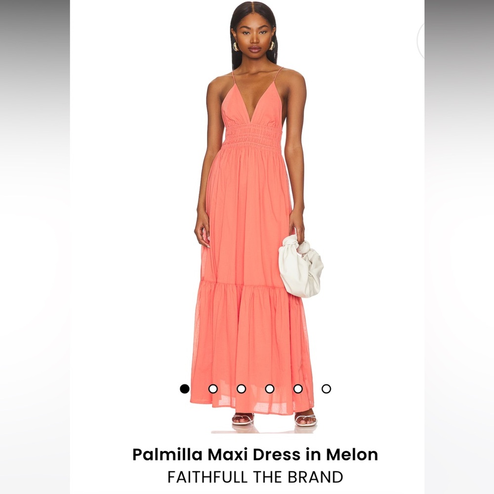 Palmilla Maxi Dress in Melon - Faithfull the Brand - Size Large